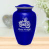 Classic Motorcycle Cremation Urn - Midnight Blue