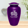 Classic Motorcycle Cremation Urn - Purple Luster