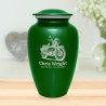 Classic Motorcycle Cremation Urn - Shamrock Green