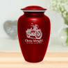 Classic Motorcycle Cremation Urn - Ruby Red