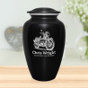 Classic Motorcycle Cremation Urn - Jet Black