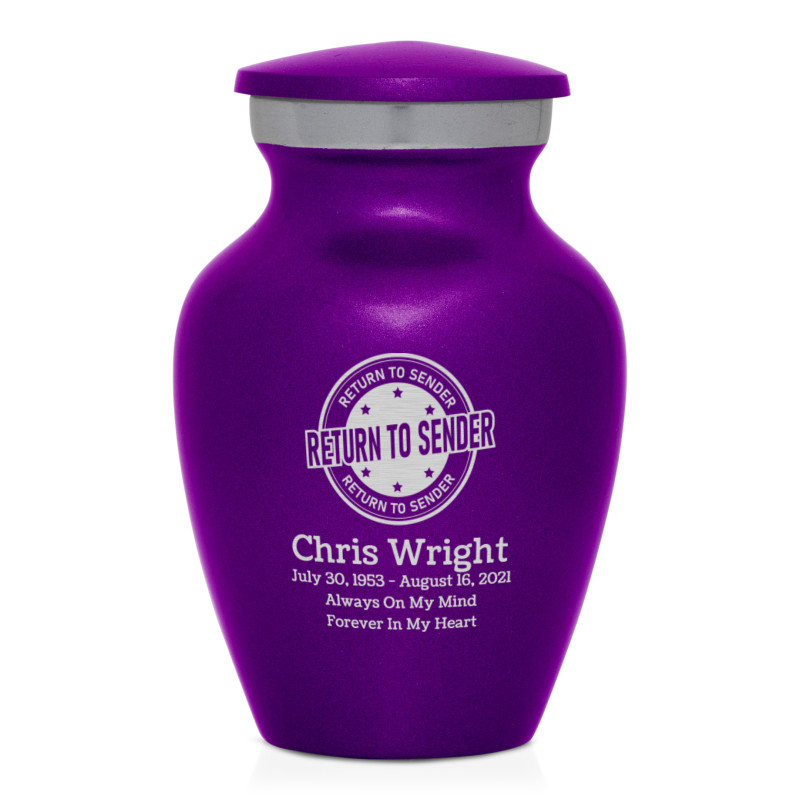 Return to Sender Keepsake Urn - Purple Luster