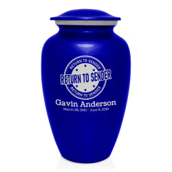 Return to Sender Cremation Urn - Midnight Blue