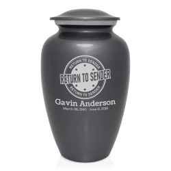 Return to Sender Cremation Urn - Gunmetal Gray