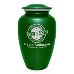 Return to Sender Cremation Urn - Shamrock Green