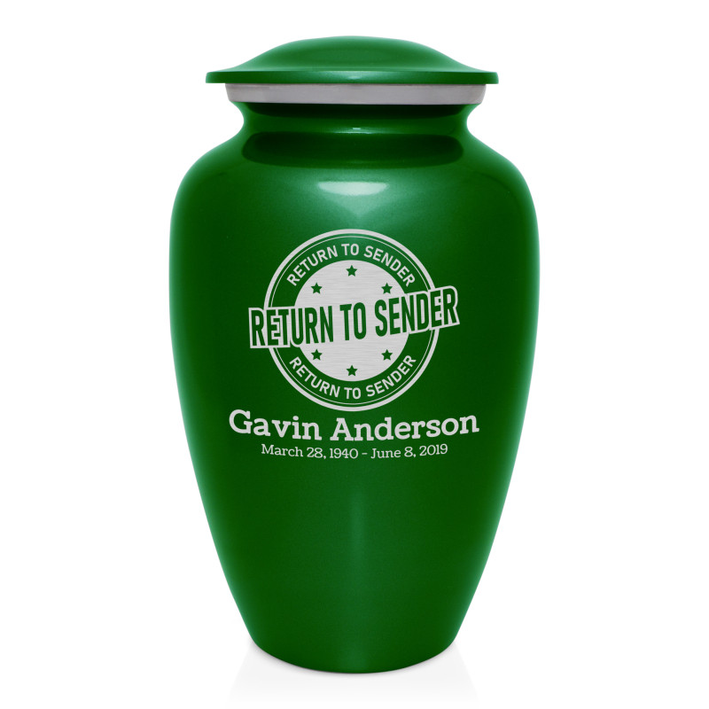 Return to Sender Cremation Urn - Shamrock Green