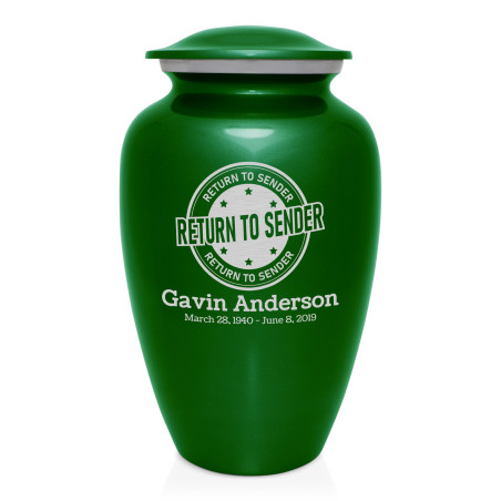 Return to Sender Cremation Urn - Shamrock Green