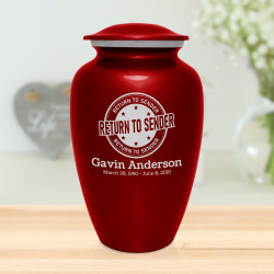 Return to Sender Cremation Urn - Ruby Red
