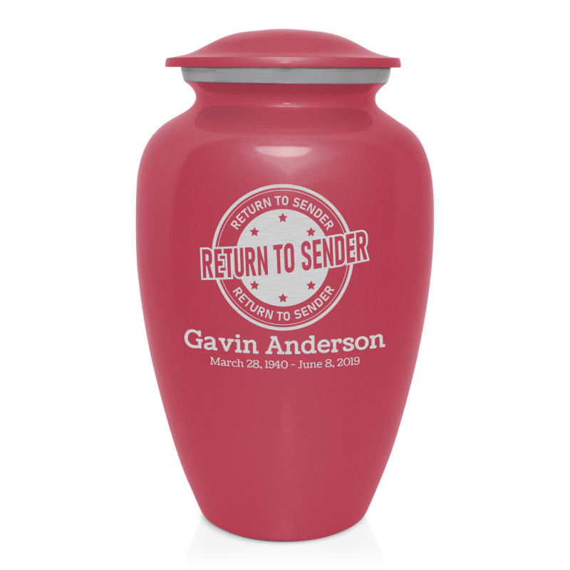 Return to Sender Cremation Urn - Rose Pink