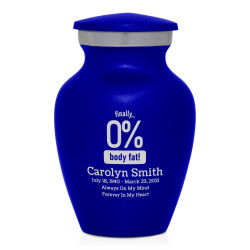 Zero Percent Body Fat Keepsake Urn - Midnight Blue