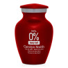 Zero Percent Body Fat Keepsake Urn - Ruby Red