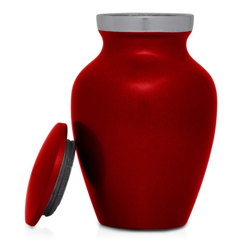 Zero Percent Body Fat Keepsake Urn - Ruby Red