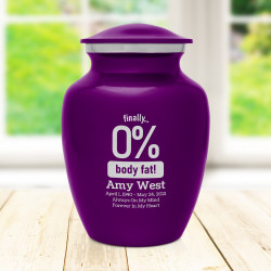 Zero Percent Body Fat Sharing Urn - Purple Luster