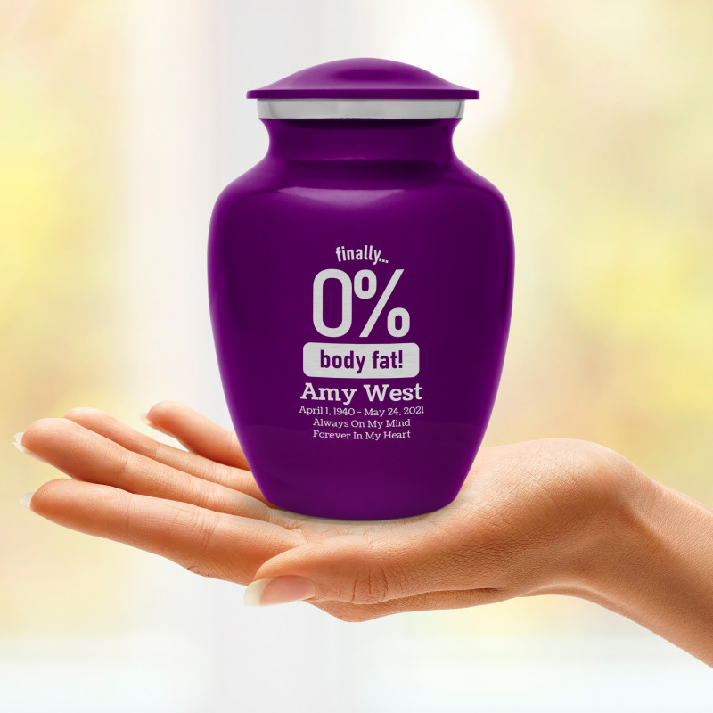 Zero Percent Body Fat Sharing Urn - Purple Luster