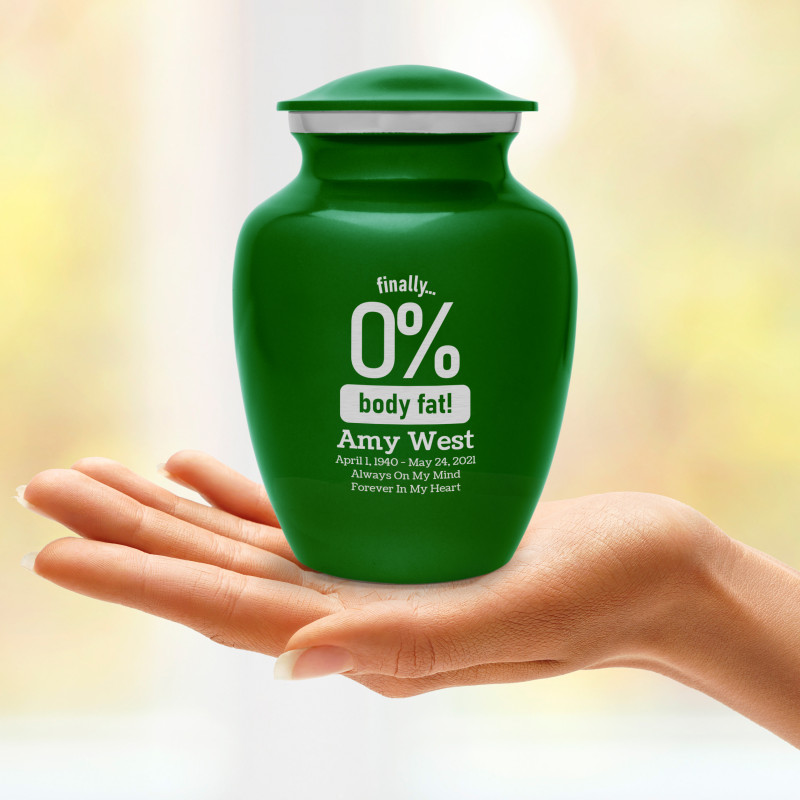 Zero Percent Body Fat Sharing Urn - Shamrock Green