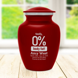 Zero Percent Body Fat Sharing Urn - Ruby Red