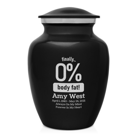 Zero Percent Body Fat Sharing Urn - Jet Black