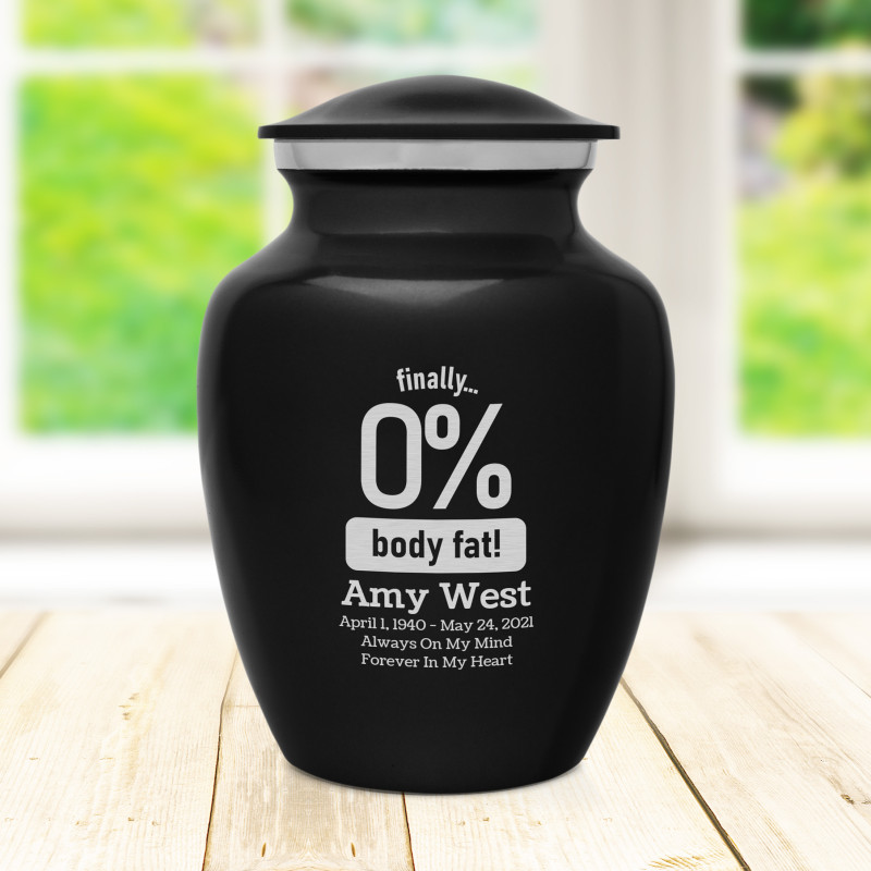 Zero Percent Body Fat Sharing Urn - Jet Black