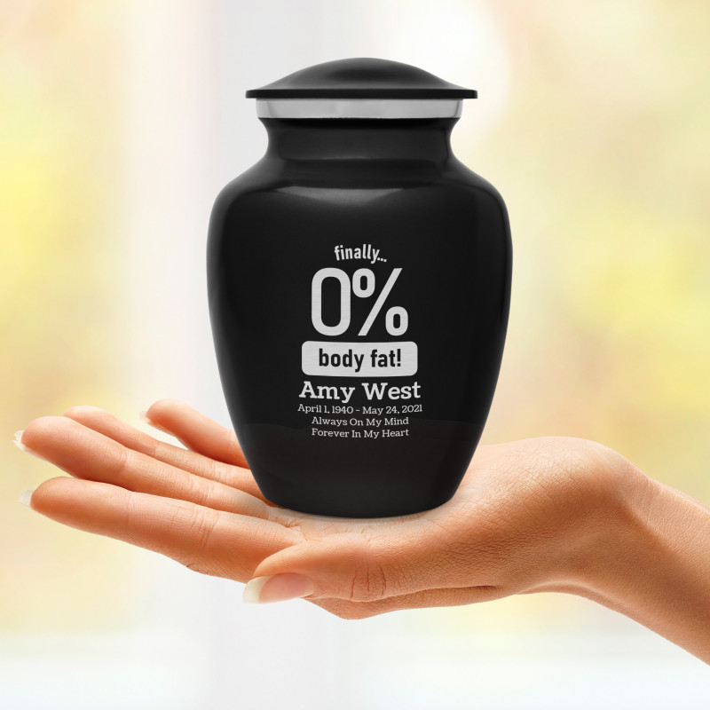 Zero Percent Body Fat Sharing Urn - Jet Black