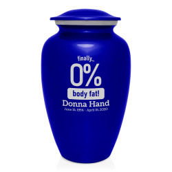 Zero Percent Body Fat Cremation Urn - Midnight Blue