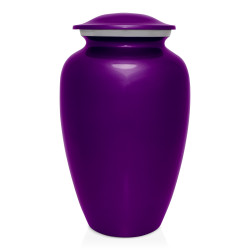 Zero Percent Body Fat Cremation Urn - Purple Luster