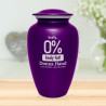 Zero Percent Body Fat Cremation Urn - Purple Luster