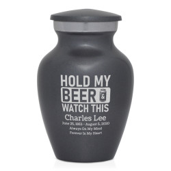 Hold My Beer Watch This Keepsake Urn - Gunmetal Gray