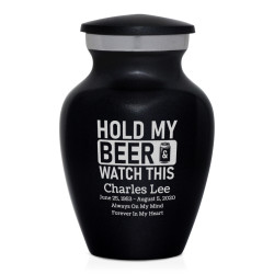 Hold My Beer Watch This Keepsake Urn - Jet Black