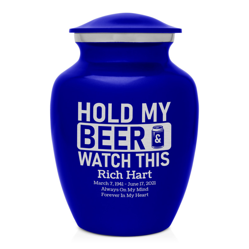 Hold My Beer Watch This Sharing Urn - Midnight Blue
