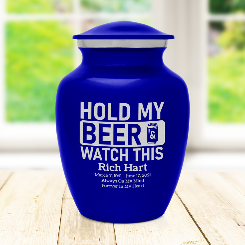 Hold My Beer Watch This Sharing Urn - Midnight Blue
