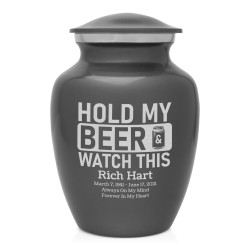 Hold My Beer Watch This Sharing Urn - Gunmetal Gray