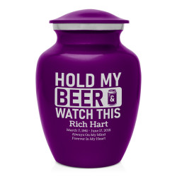 Hold My Beer Watch This Sharing Urn - Purple Luster