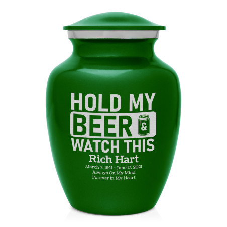 Hold My Beer Watch This Sharing Urn - Shamrock Green
