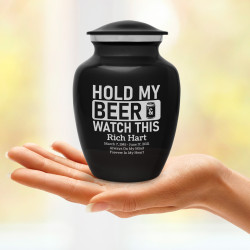 Hold My Beer Watch This Sharing Urn - Jet Black
