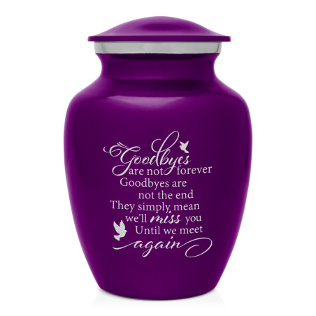Goodbyes Are Not Forever Sharing Urn - Purple Luster
