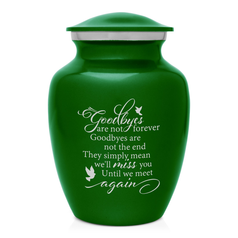 Goodbyes Are Not Forever Sharing Urn - Shamrock Green
