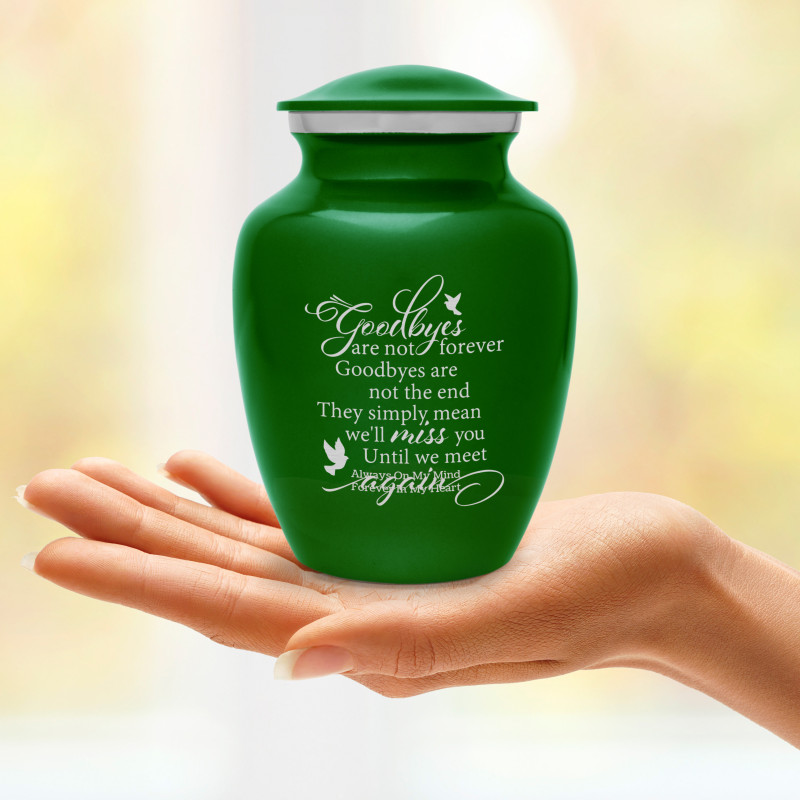Goodbyes Are Not Forever Sharing Urn - Shamrock Green