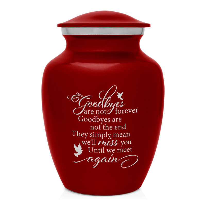 Goodbyes Are Not Forever Sharing Urn - Ruby Red