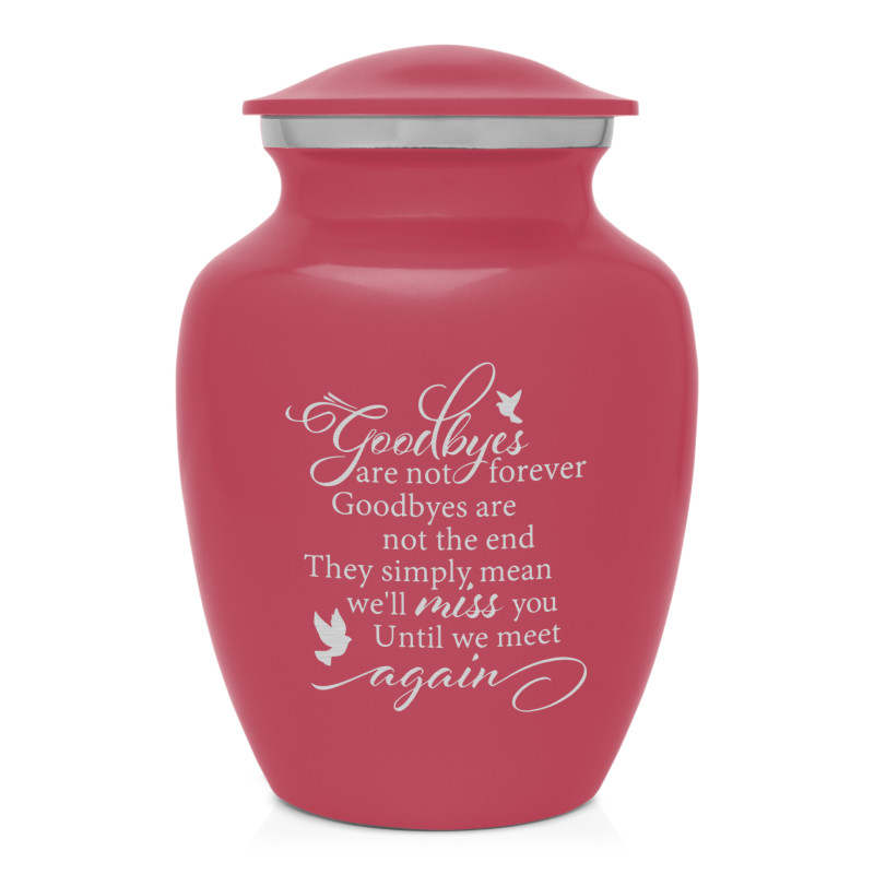 Goodbyes Are Not Forever Sharing Urn - Rose Pink