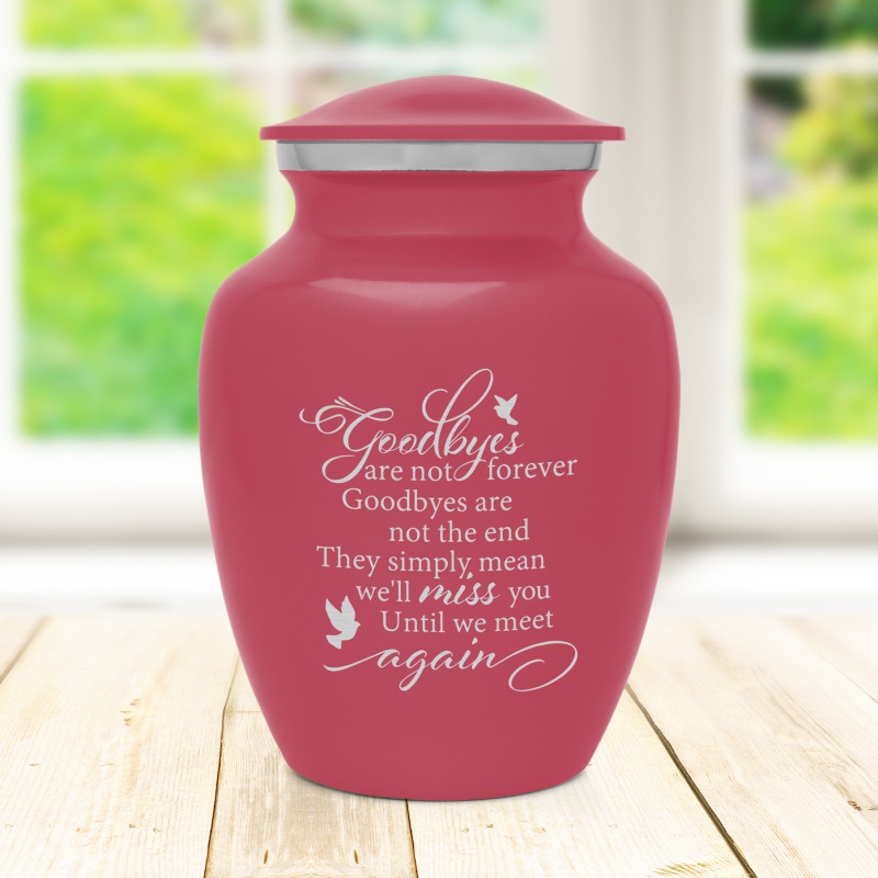 Goodbyes Are Not Forever Sharing Urn - Rose Pink