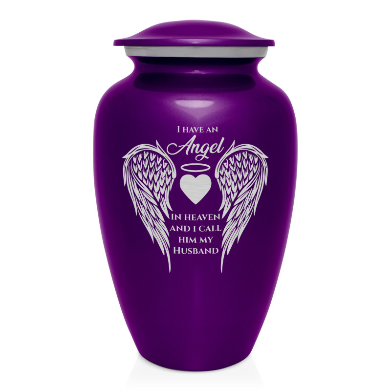 Husband Cremation Urn - Purple Luster