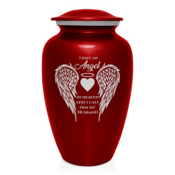 Husband Cremation Urn - Ruby Red