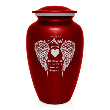 Husband Cremation Urn - Ruby Red