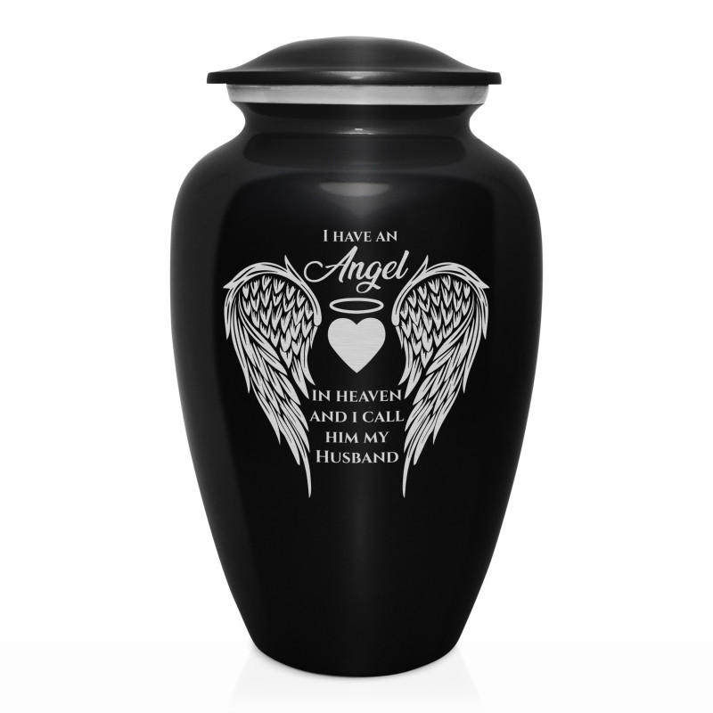 Husband Cremation Urn - Jet Black