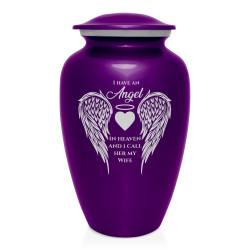 Wife Cremation Urn - Purple Luster