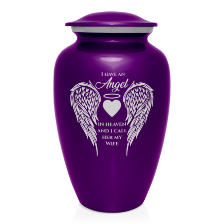 Wife Cremation Urn - Purple Luster