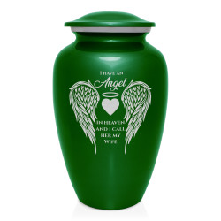 Wife Cremation Urn - Shamrock Green