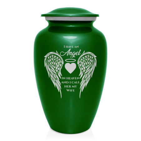 Wife Cremation Urn - Shamrock Green