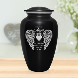 Wife Cremation Urn - Jet Black