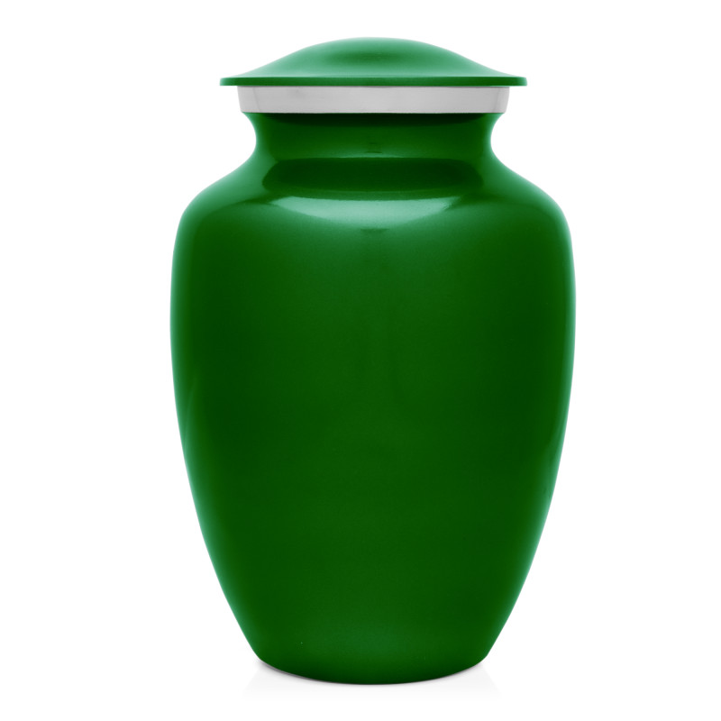 Large Shorthaired Dachshund Pet Cremation Urn - Shamrock Green
